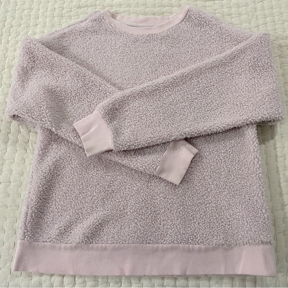 Gap Kids girls pink Sherpa sweatshirt, size Large (10)